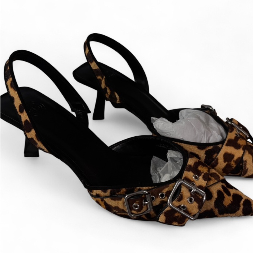 Urban Outfitters Animal Print Slingback Heels